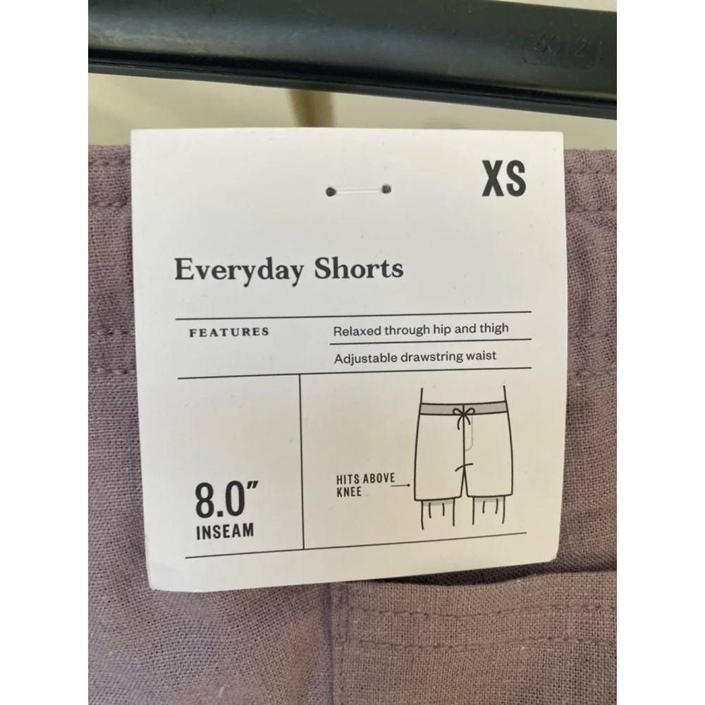 Goodfellow & Co Linen Shorts Purple Summer Spring Beach Wedding Boho Travel Cool